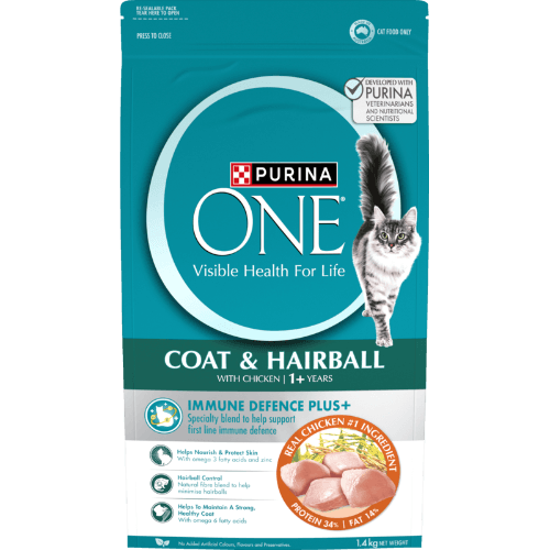 Purina ONE Adult Coat & Hairball With Chicken Dry Cat Food