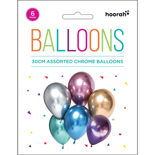 Hoorah Assorted Chrome Balloons