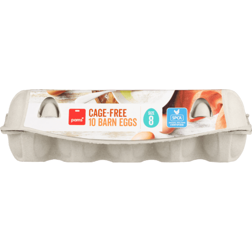 Pams Cage Free Barn Size 8 Eggs 10 pack