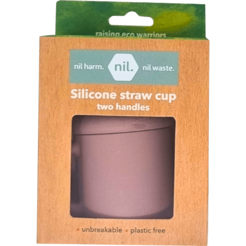 nil. Silicone Straw Two Handles Baby Cup