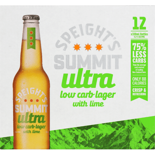 Speight's Summit Ultra Low Carb Lager With Lime Beer Bottles