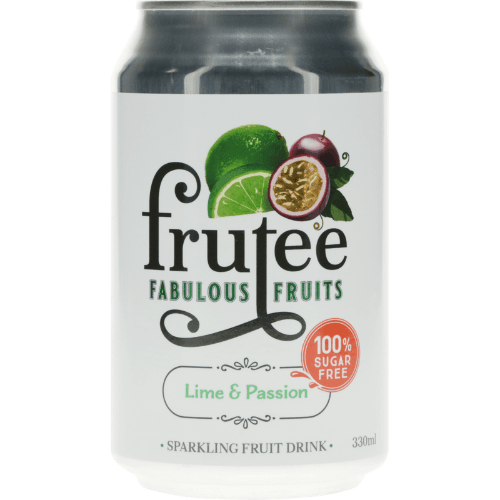 Frutee Fabulous Fruits Lime & Passion Sparkling Fruit Drink 330 mL