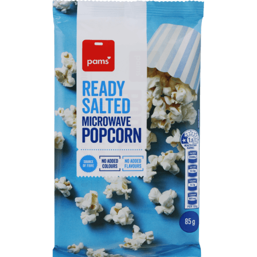 Pams Ready Salted Microwave Popcorn