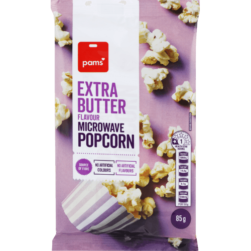Pams Extra Butter Flavour Microwave Popcorn