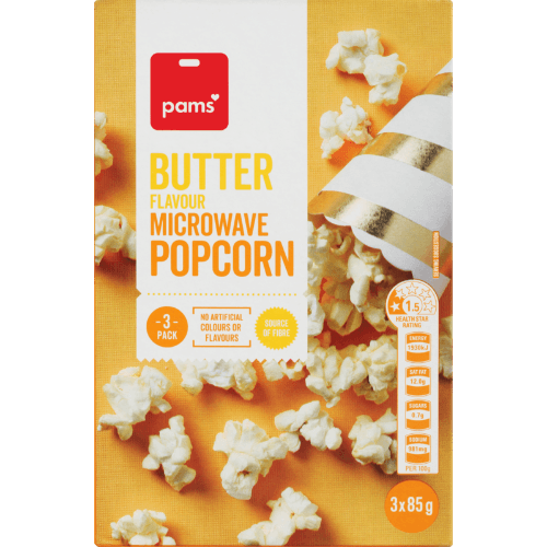 Pams Butter Flavour Microwave Popcorn