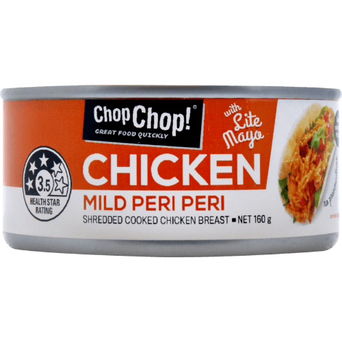 Chop Chop Mild Peri Peri Shredded Cooked Chicken Breast