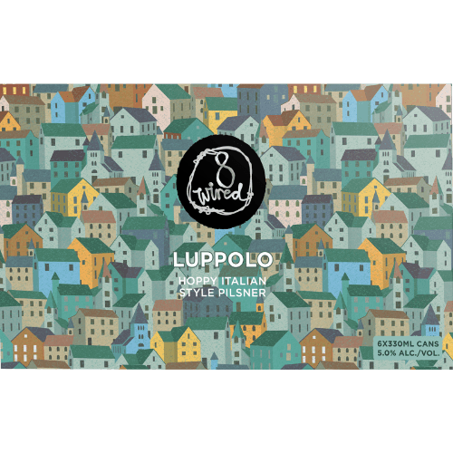 8 Wired Luppolo Hoppy Italian Pilsner Cans 6 × 330 mL