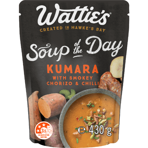 Wattie's Soup Of The Day Kumara With Smokey Chorizo & Chilli Soup
