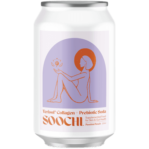 Soochi Passion Peach Collagen + Prebiotic Soda