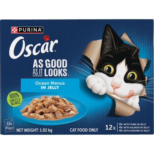 Purina Oscar Adult Ocean Menus Jelly Wet Cat Food Pouch