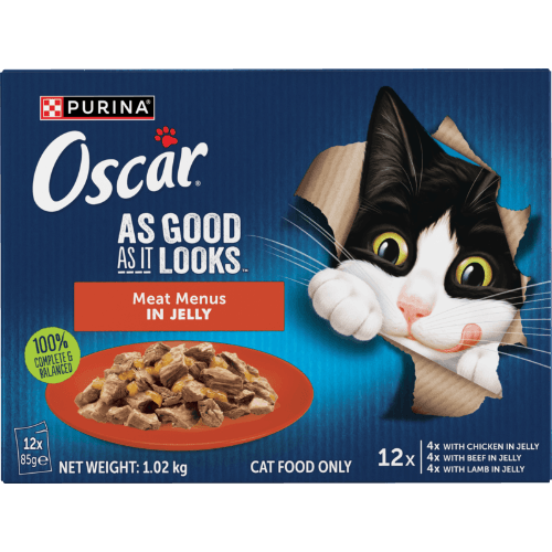 Purina Oscar Meat Menus Chicken Beef & Lamb Wet Cat Food