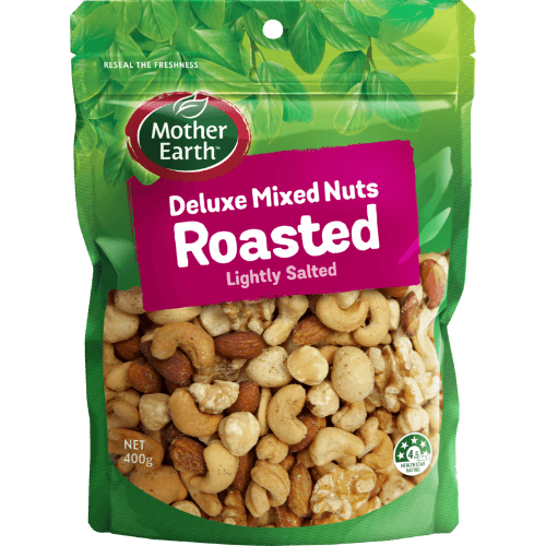 Mother Earth Lightly Salted Roasted Deluxe Mixed Nuts