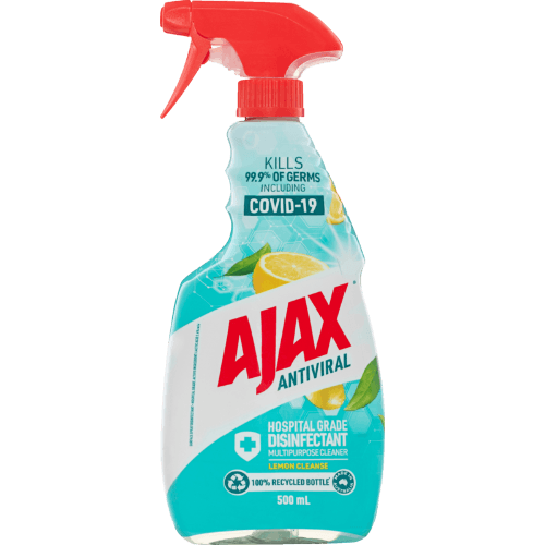 Ajax Lemon Cleanse Hospital Grade Disinfectant Multipurpose Cleaner Trigger 500 mL