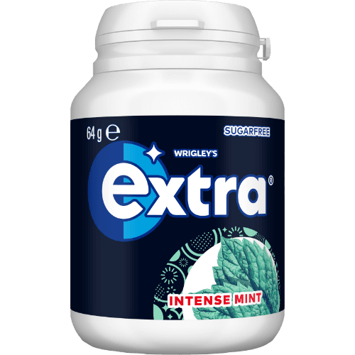 Wrigley's Extra Intense Mint Sugar Free Chewing Gum Bottle