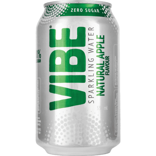 Vibe Natural Apple Flavour Sparkling Water 330 mL