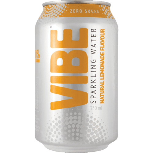 Vibe Natural Lemonade Flavour Sparkling Water 330 mL