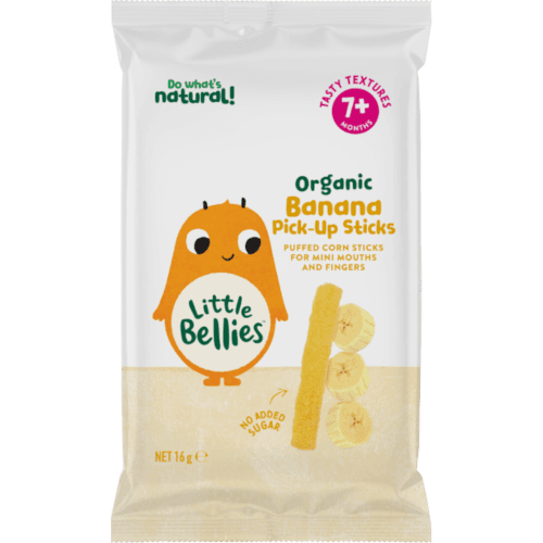 Little Bellies Organic Banana Pick-Up Sticks 7+ Months