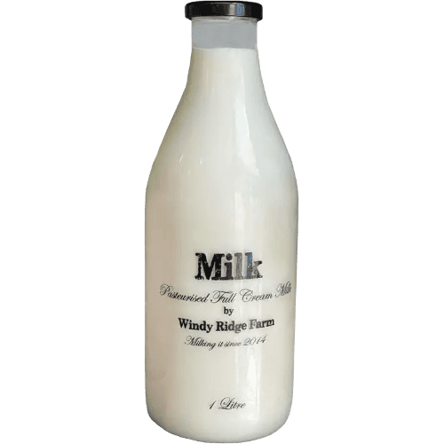 Windy Ridge Farm Full Cream Milk Reusuable Glass