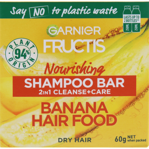 Garnier Fructis Banana Hair Food Nourishing Shampoo Bar 60 g