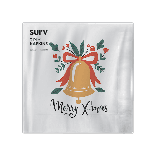 Surv Xmas Designer 3ply Napkins 20 pack