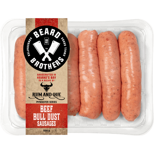 Beard Brothers Rum & Que Pitmaster Series Beef Bull Dust Sausages