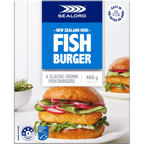 Sealord Hoki Burger Classic Crumb Fish Burgers