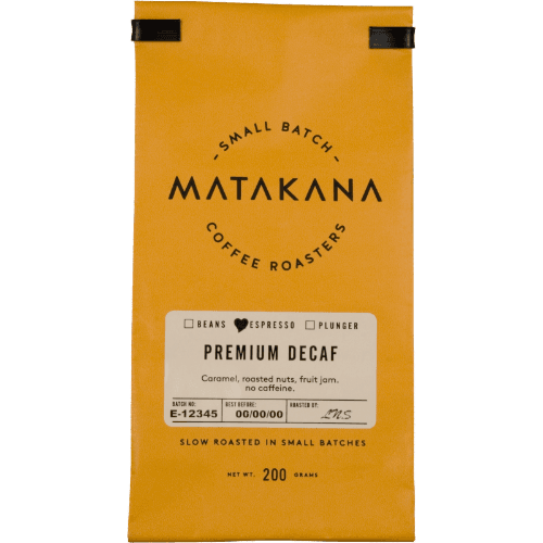 Matakana Coffee Roasters Premium Decaf Espresso Coffee 200 g