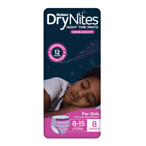 Huggies DryNites Night Time Pants for Girls 8-15 Years 27-57kg