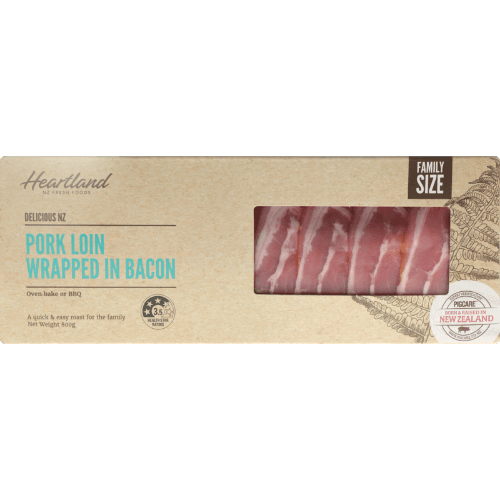 Heartland Pork Loin Wrapped In Bacon 800 g