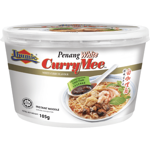 Ibumie Whit Curry Mee Bowl Noodles
