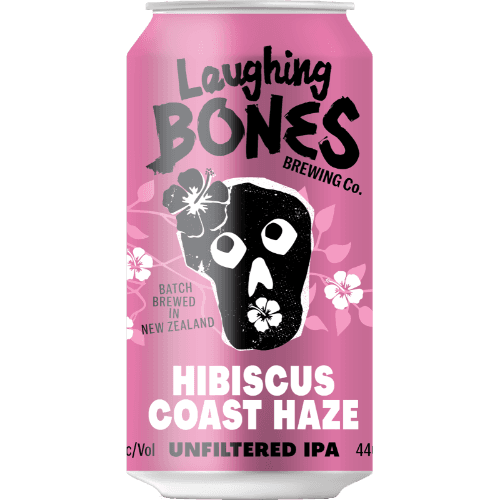 Laughing Bones Brewing Company Hibiscus Coast Haze IPA 440 mL