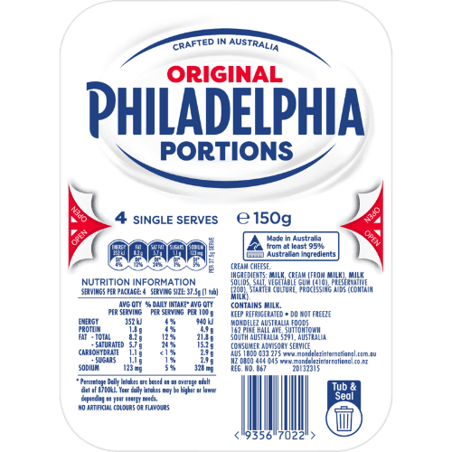 Philadelphia Snack Tub Original Spread