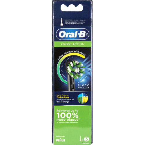 Oral-B Cross Action Brush Heads Black Edition
