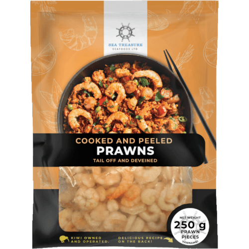 Sea Treasure Seafoods Cooked & Peeled Prawns