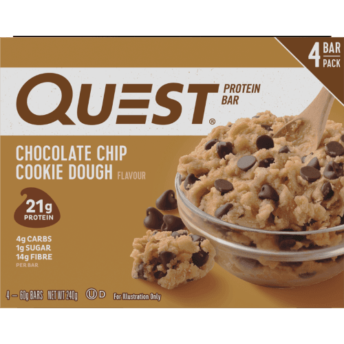 Quest Chocolate Chip Cookie Dough Flavour Protein Bars