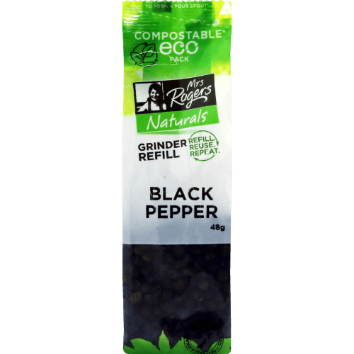 Mrs Rogers Naturals Black Pepper Grinder Refill
