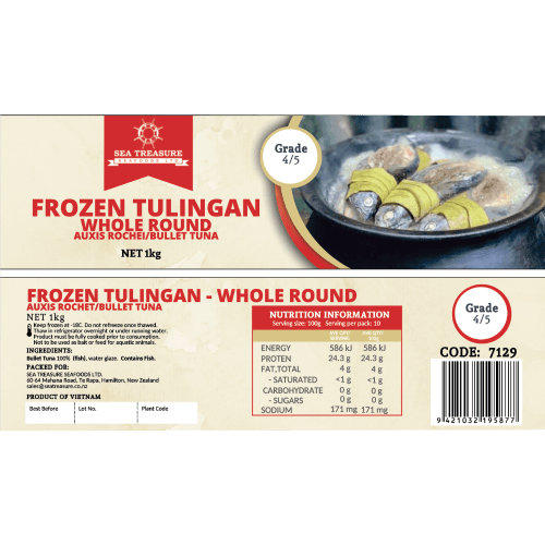 Sea Treasure Seafood Whole Round Frozen Tulingan Tuna 1 kg