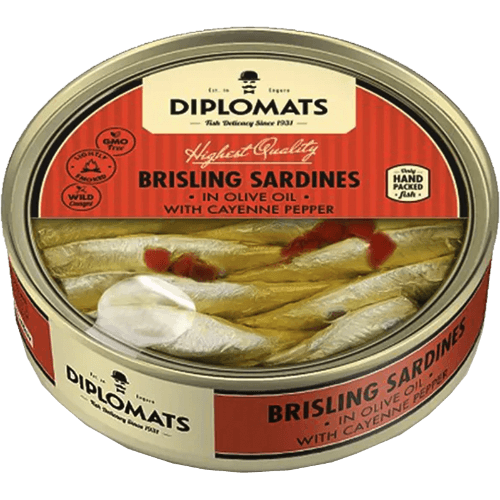 Diplomats Brisling Sardines In Olive Oil With Cayenne Pepper
