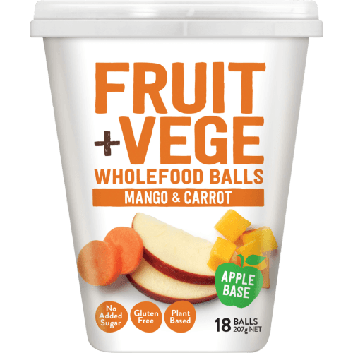 Tasti Fruit + Vege Mango & Carrot Wholefood Balls