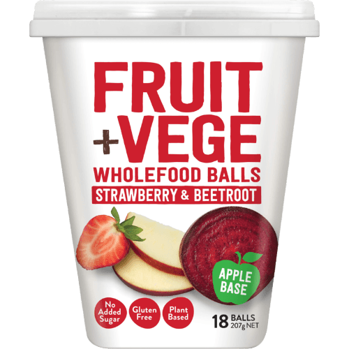 Tasti Fruit + Vege Strawberry & Beetroot Wholefood Balls