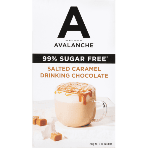 Avalanche 99% Sugar Free Salted Caramel Drinking Chocolate Sticks