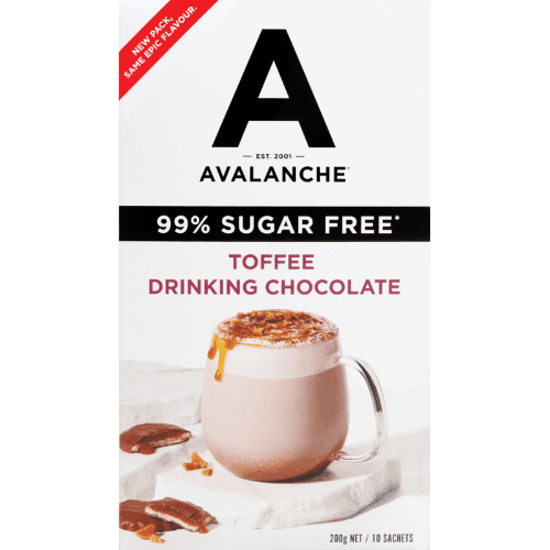 Avalanche 99% Sugar Free Toffee Drinking Chocolate Sticks