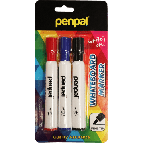 Penpal Whiteboard Multi Coloured Markers 3 pack