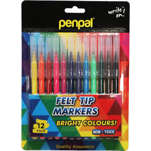 Penpal Felt Tip Markers 12 pack