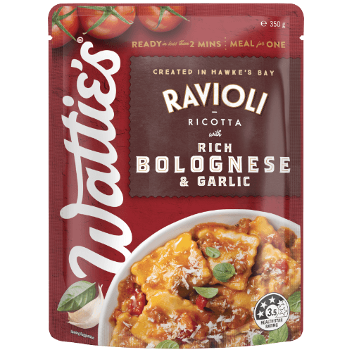 Wattie's Ricotta Bolognese & Garlic Ravioli Pasta Meal