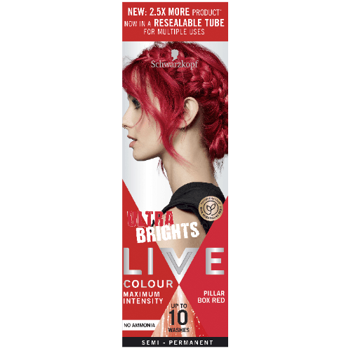 Schwarzkopf Live Ultra Brights Pillar Box Red Semi Permanent Colour