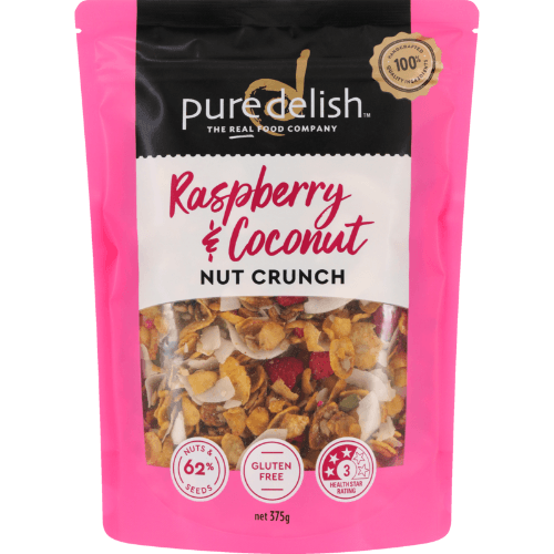 Pure Delish Gluten Free Raspberry & Coconut Nut Crunch Cereal