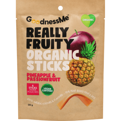 GoodnessMe Really Fruity Sticks Pineapple & Passionfruit
