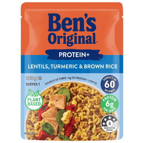 Ben's Original Protein+ Lentils Turmeric & Brown Rice Microwave Pouch