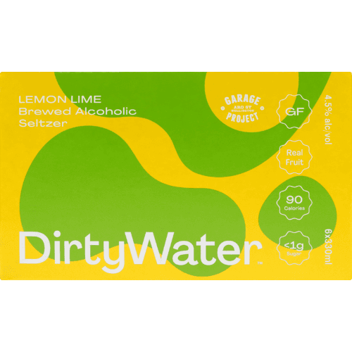 Garage Project Dirty Water Lemon Lime Brewed Alcoholic Seltzer 6 × 330 mL